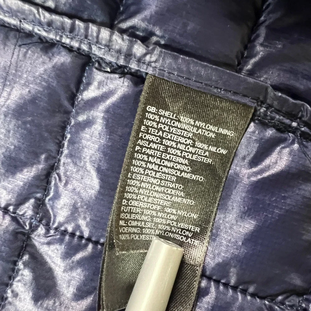 The‎ North Face ThermoBall Full Zip Jacket Mens L Blue Quilted Outdoor Insulated